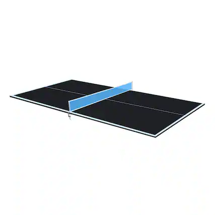 Front. HTUTWOO - Ping Pong Conversion Top - 7*4ft Mid-Size, Foldable & Portable Table, Tennis Table Top for Indoor Games - Black.