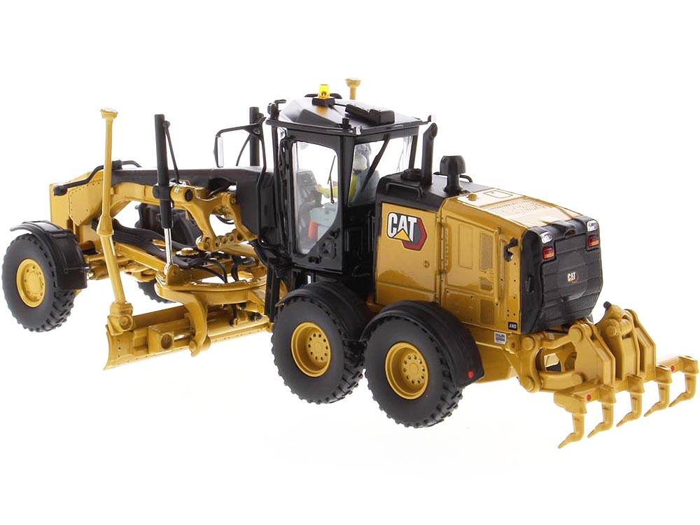 Alt View 2. Diecast Masters - CAT Caterpillar 150 Motor Grader with Operator "High Line Series" 1/50 Diecast Model by Diecast Masters.