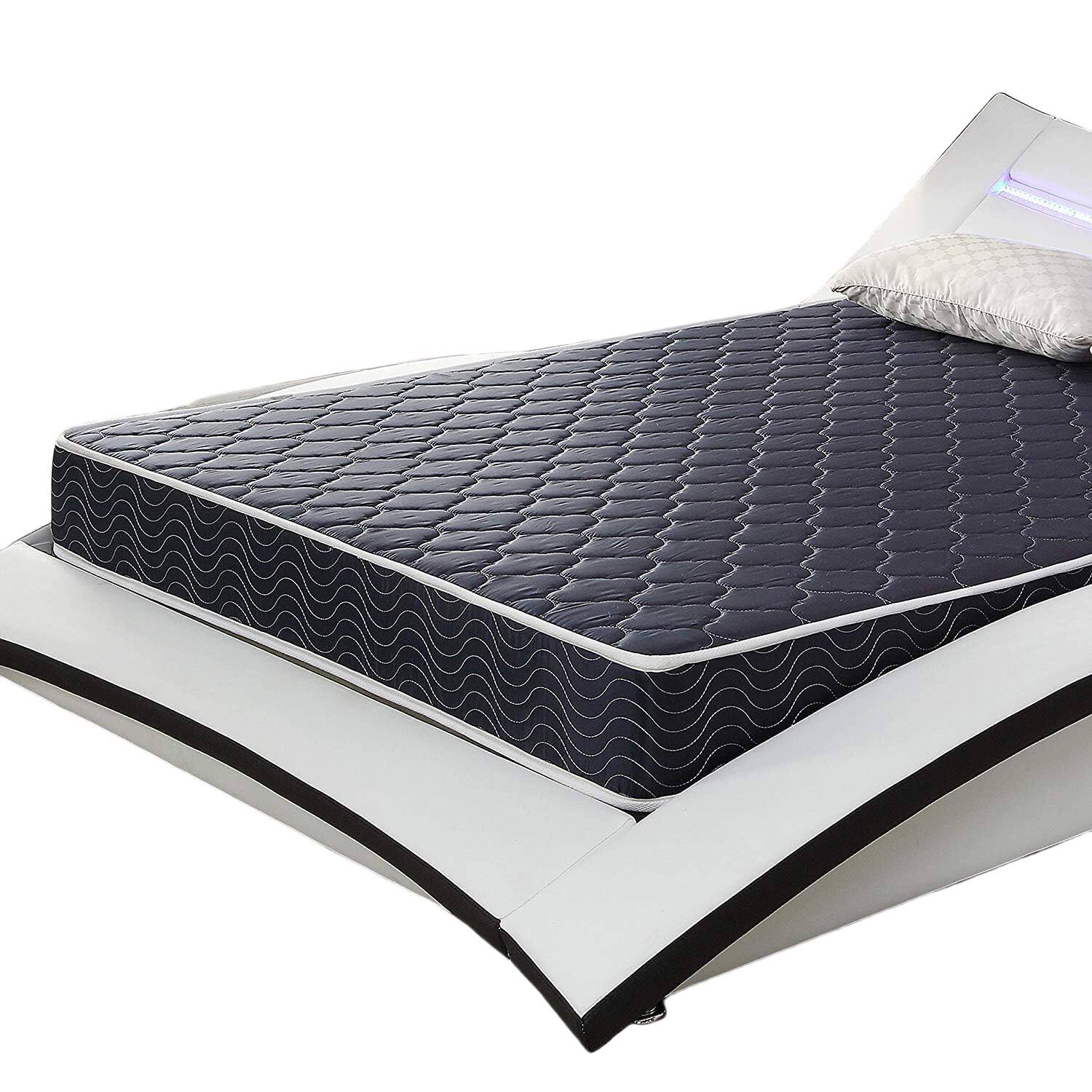Alt View 4. Glintex - 6" Twin Waterproof High-Density Foam Mattress with Diamond-Quilted Breathable Cover, Eco-Friendly Packaging - Black+Blue.