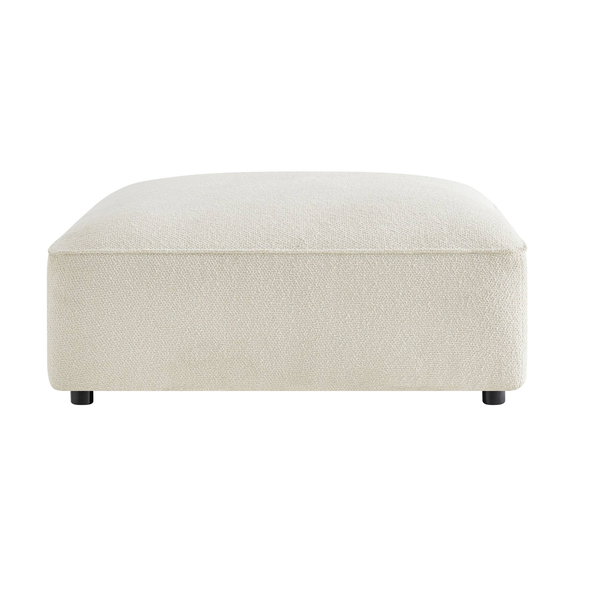 Alt View 2. Modway - Auren Lattice Bouclé Upholstered Ottoman by Modway - Cream.