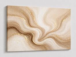 FC Design - Large Canvas 24x36" Abstract Swirl Waves Art Painting Modern Minimalist Wall Décor - MultiColor