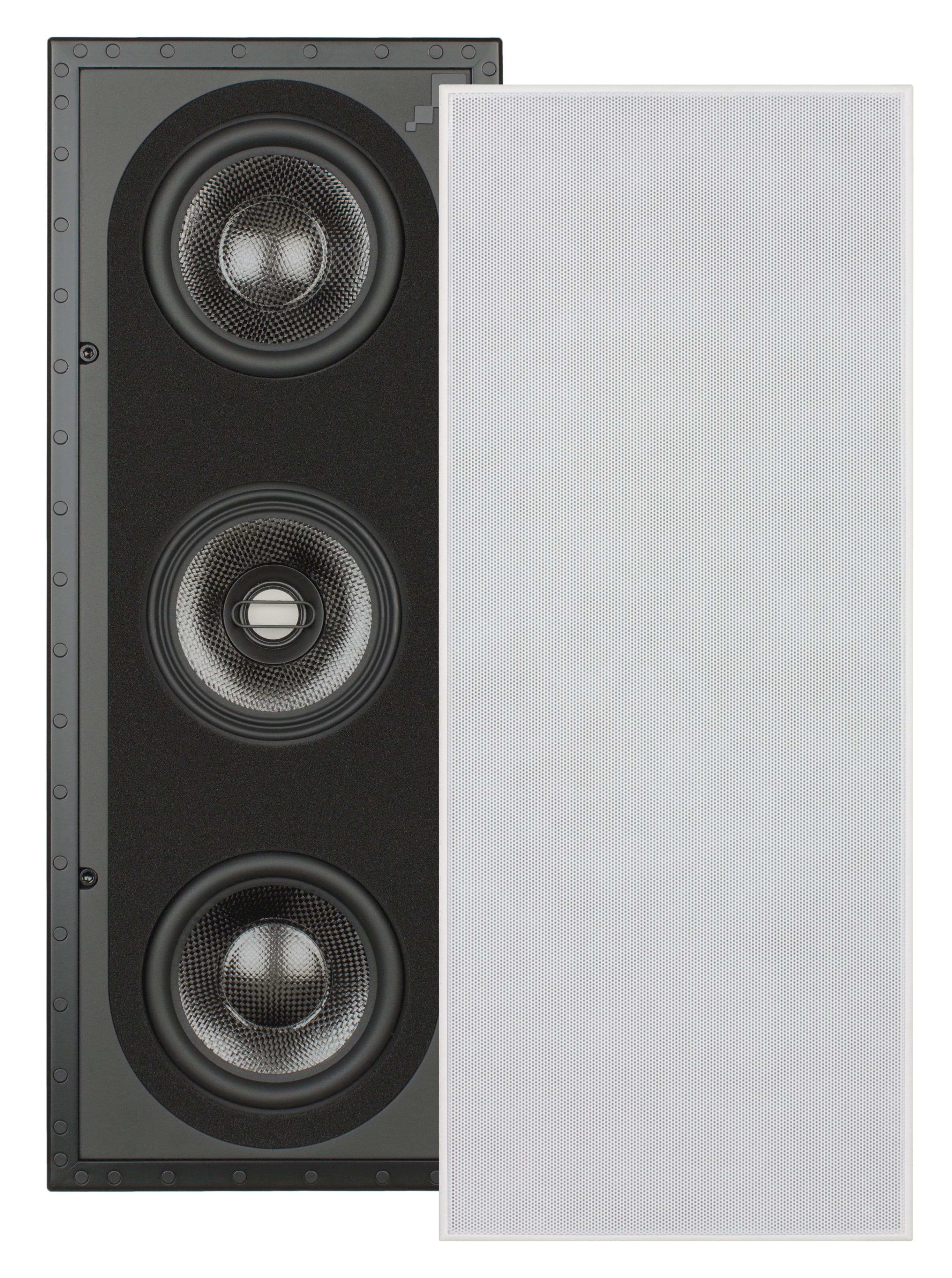 Front. Sonance - R1 REFERENCE RECTANGLE SINGLE SPEAKER - Reference 5-1/4" 3-Way In Wall Rectangle Speaker (Each) - Paintable White.