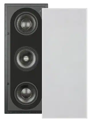 Front. Sonance - R1 REFERENCE RECTANGLE SINGLE SPEAKER - Reference 5-1/4" 3-Way In Wall Rectangle Speaker (Each) - Paintable White.