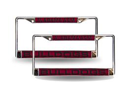 Rico Industries - Alabama A&M Bulldogs Chrome Metal (2) Laser Cut License Plate Frame Set - Multi