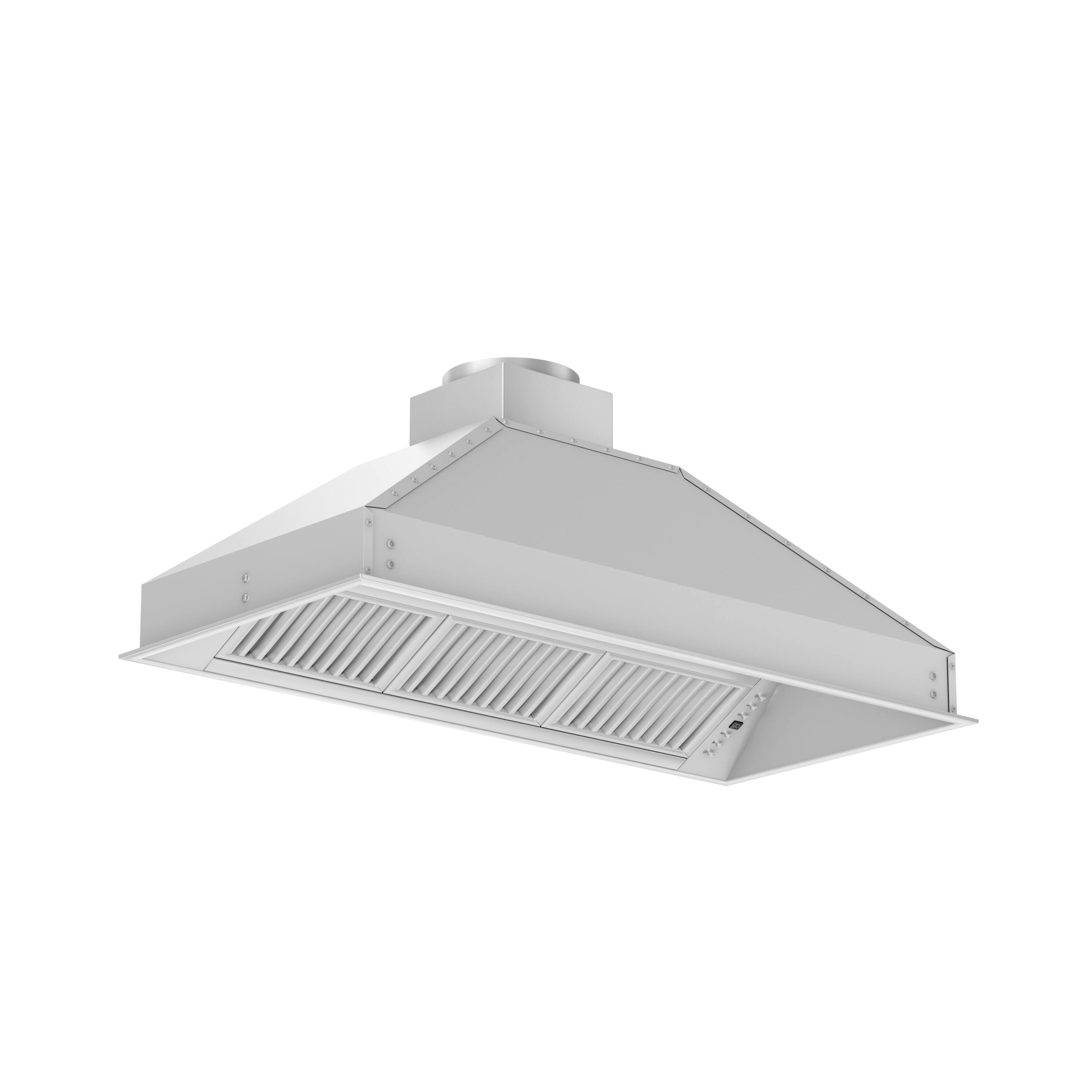 Back. ZLINE - ZLINE 52" Ducted Wall Mount Range Hood Insert in Stainless Steel (721-52) - Stainless Steel.