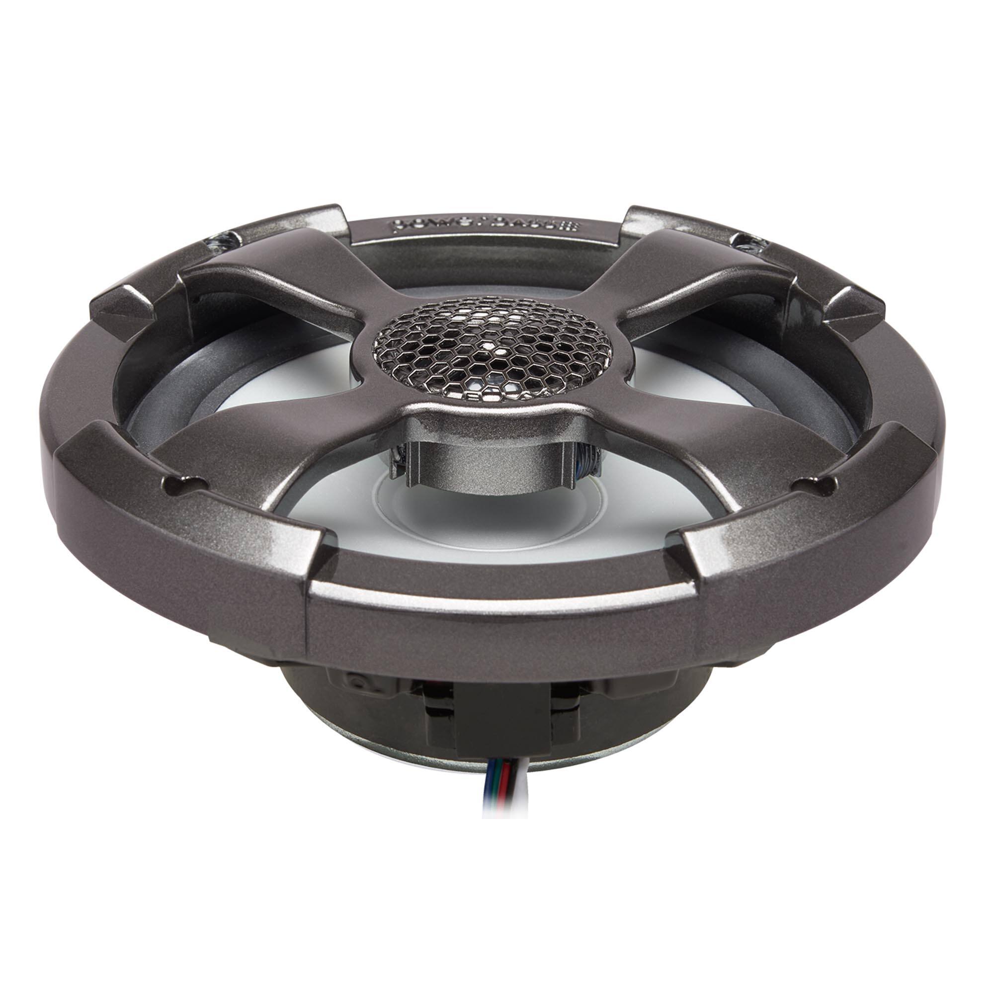 Alt View 1. Powerbass - PowerBass XL-62SST - 6.5" Shallow Mount Coaxial Speakers With RGB LED, Powersports/Marine - Pair - Black/Gray.