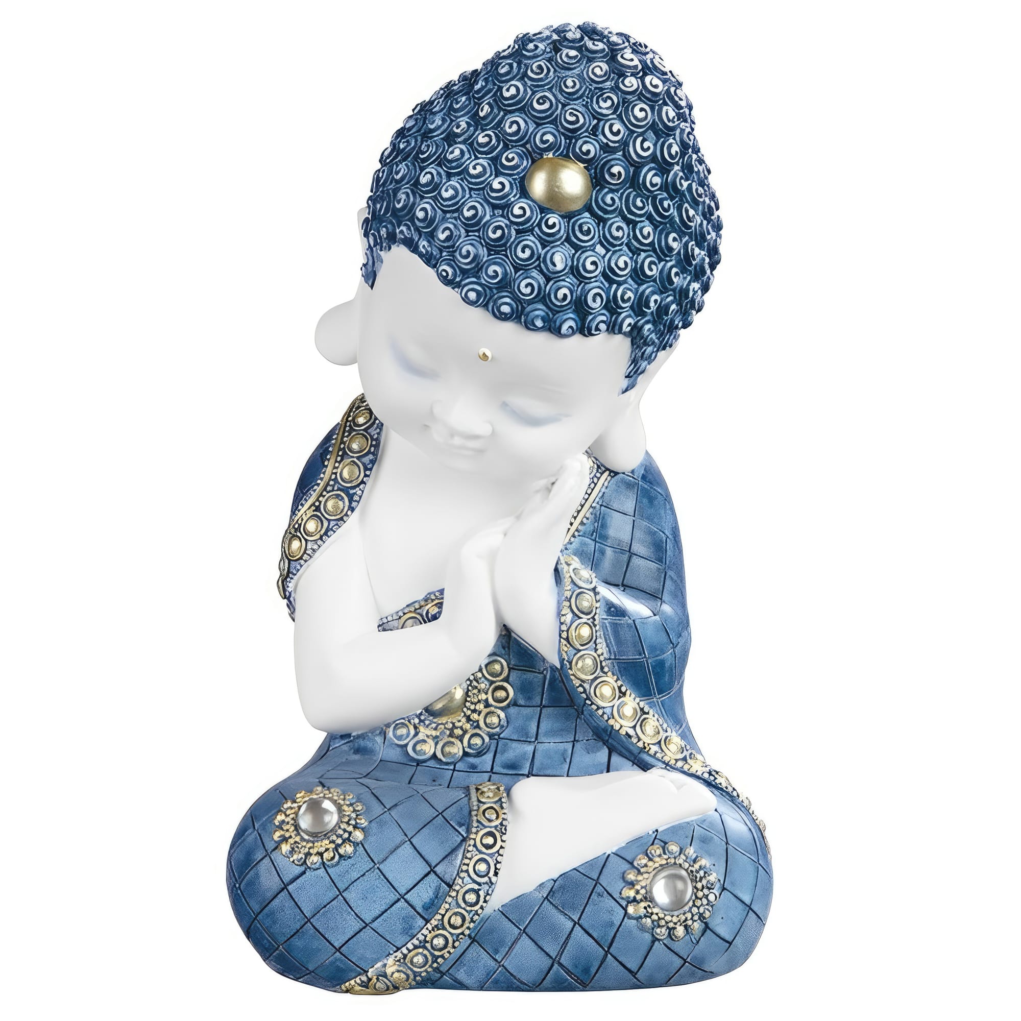 FC Design - 8"H Buddha Nodding while Sleeping Figurine Statue Office Desk Tabletop Home Decor Gift - Multi-Color