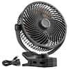 Front. Loheer - Loheer Portable Clip Fan Rechargeable USB Clamp Fan for Treadmill and Golf Cart Black.