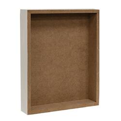 Angle. BreeBe - Christmas Time Snowflakes Layered Box Sign - White, Red, Black.