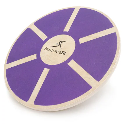 Front. ProsourceFit - ProsourceFit Wooden Balance Board - Purple.
