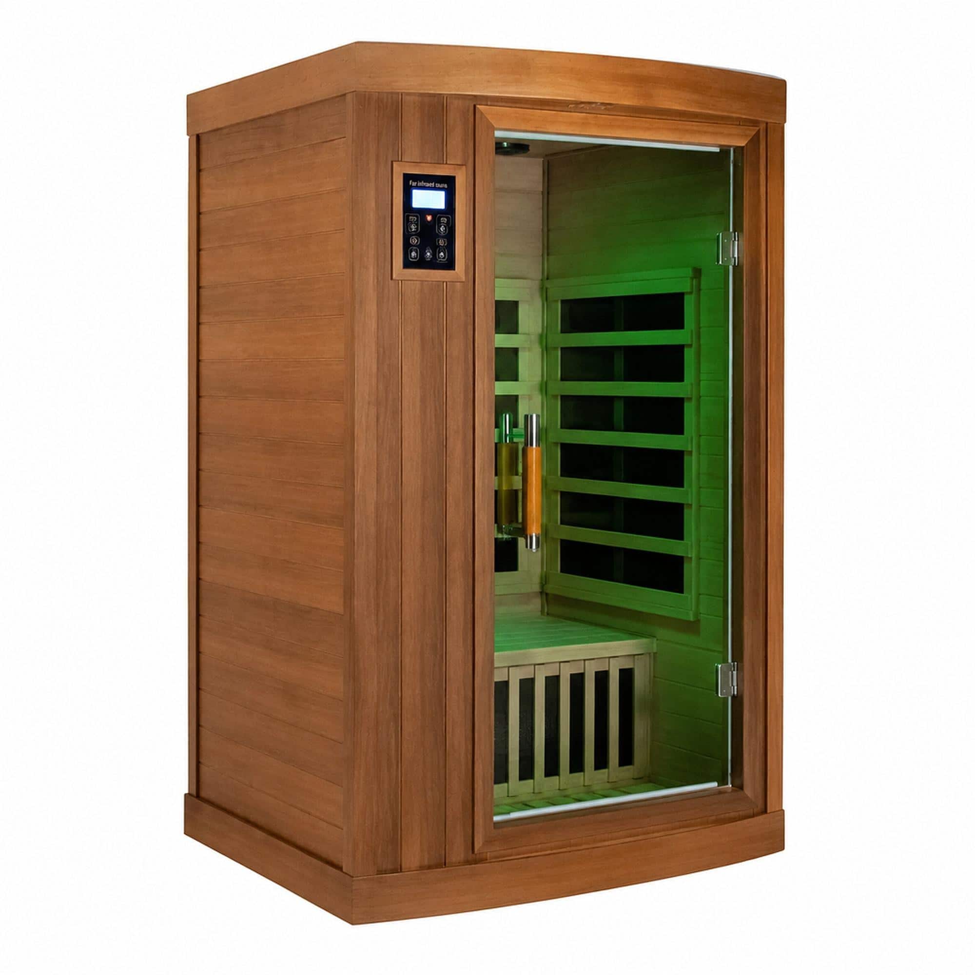RYHNUYNE - One Person Far Infrared Sauna, Red Cedar Indoor Room, Low EMF, 8 Heating Panels, 1450W - Bean paste red price history on PriceWatchPro