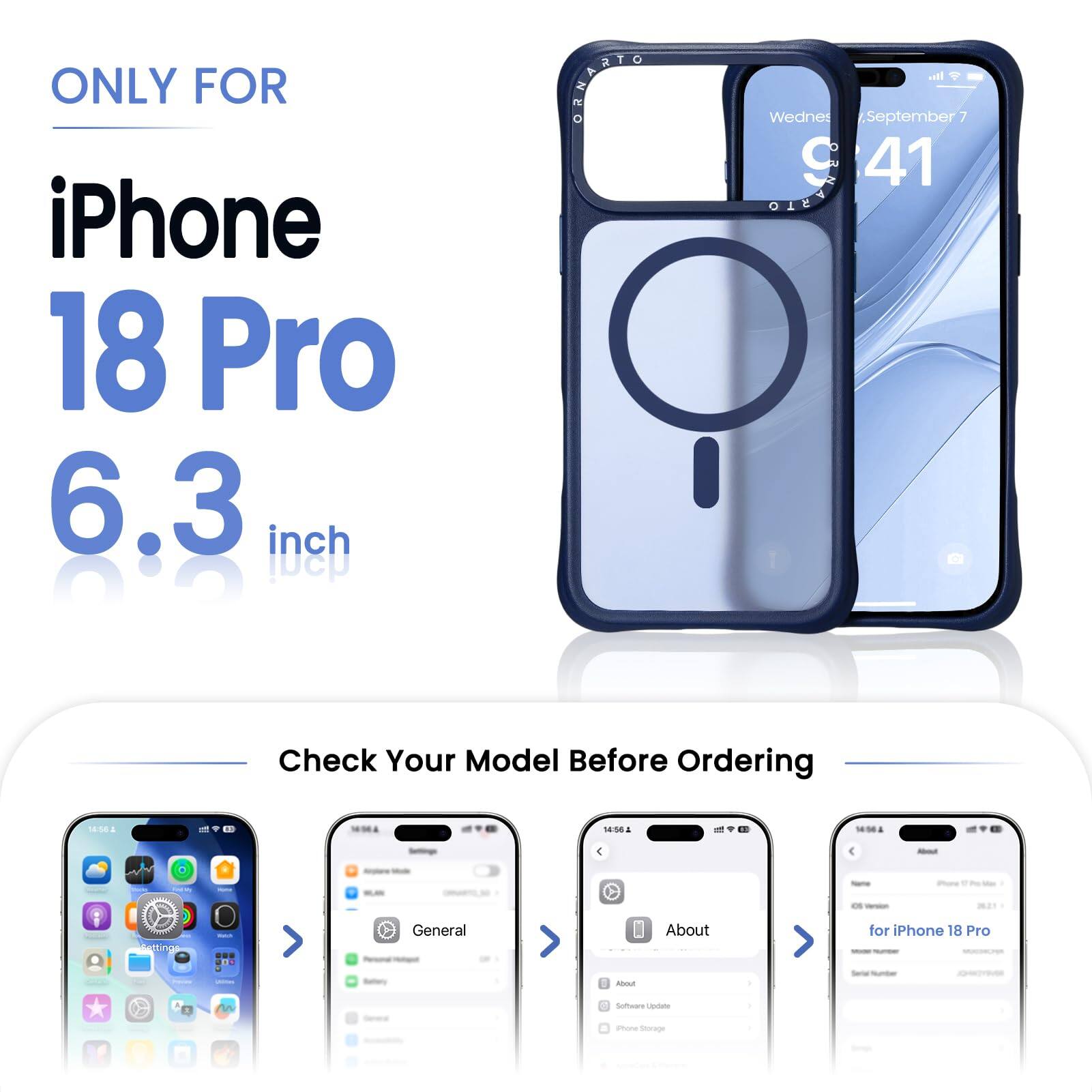 ONLY FOR iPhone 18 Pro 6.3 inch you!

Check Your Model Before Ordering

About
Gettings
net
General Hotopot
About
for iPhone 18 Pro INGRESSIONES 
-
LACCONE
About
)
Total Number

nn
1 Software Update
)
iPhone Storage