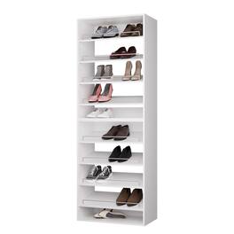 Roomtec - 19.5 in White Modular Closet System Unit-Customizable Wall Mounted Walk-In Closets for Bedroom or Walk-in Closet - White