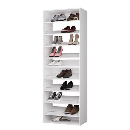 Front. Roomtec - Roomtec 25.5 in White Modular Closet System Unit-Customizable Wall Mounted Walk-In Closets for Bedroom or Walk-in Closet - White.