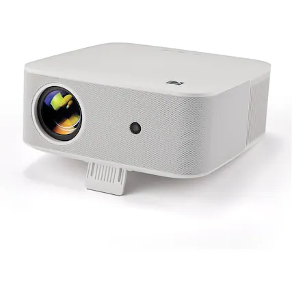 Front. Kodak - FLIK X20 Smart Projector, 1080p Portable Projector with Google TV Dongle Built-In - White.