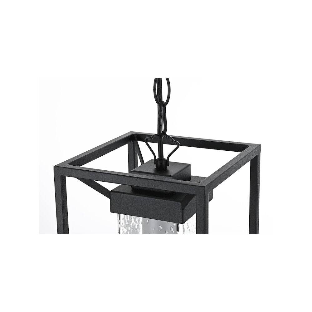 Alt View 4. Elegant Lighting - Willington 7 inch Outdoor Pendant in Black - Black.