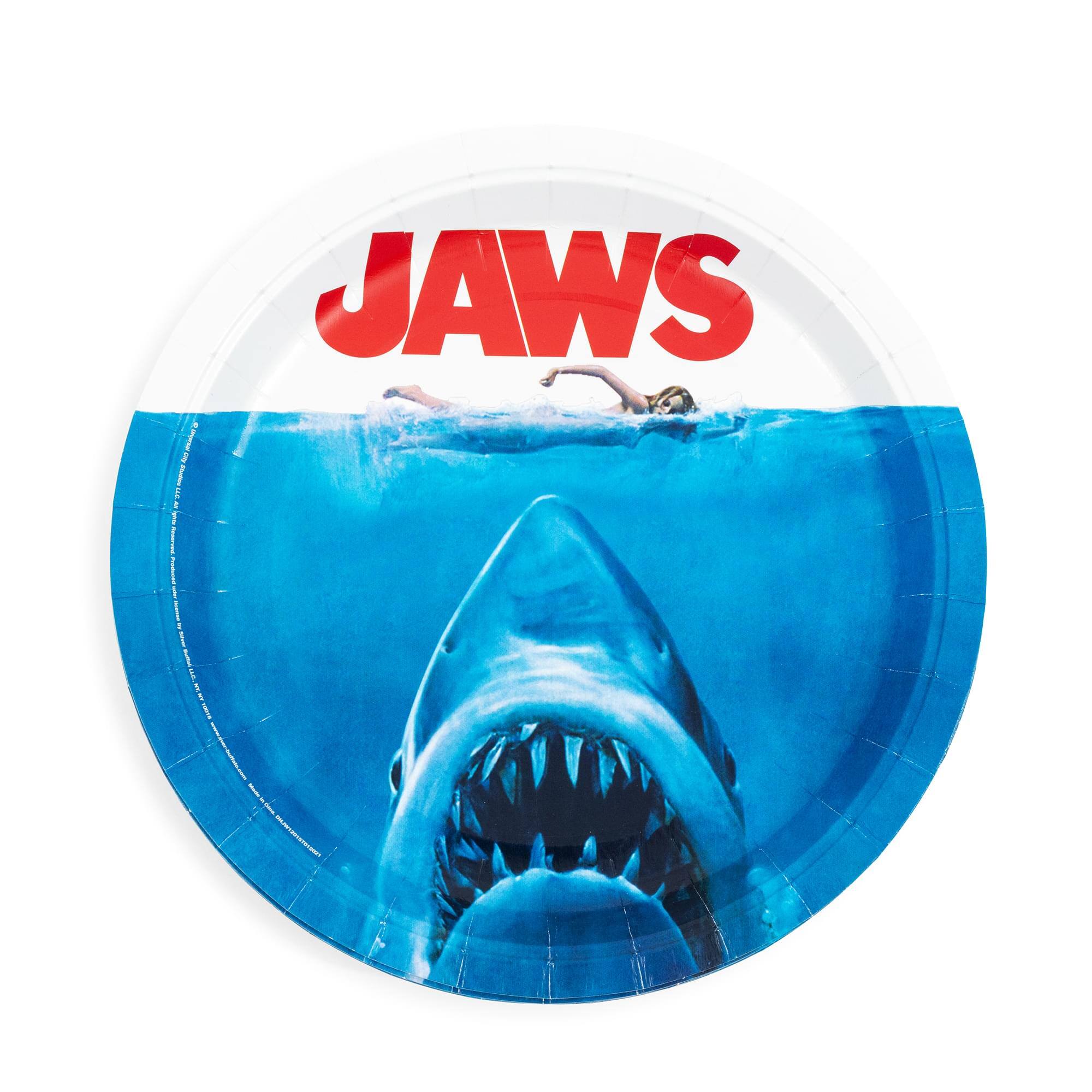 Alt View 1. Silver Buffalo - Jaws 60-Piece Party Tableware Set - Multi-Colored.