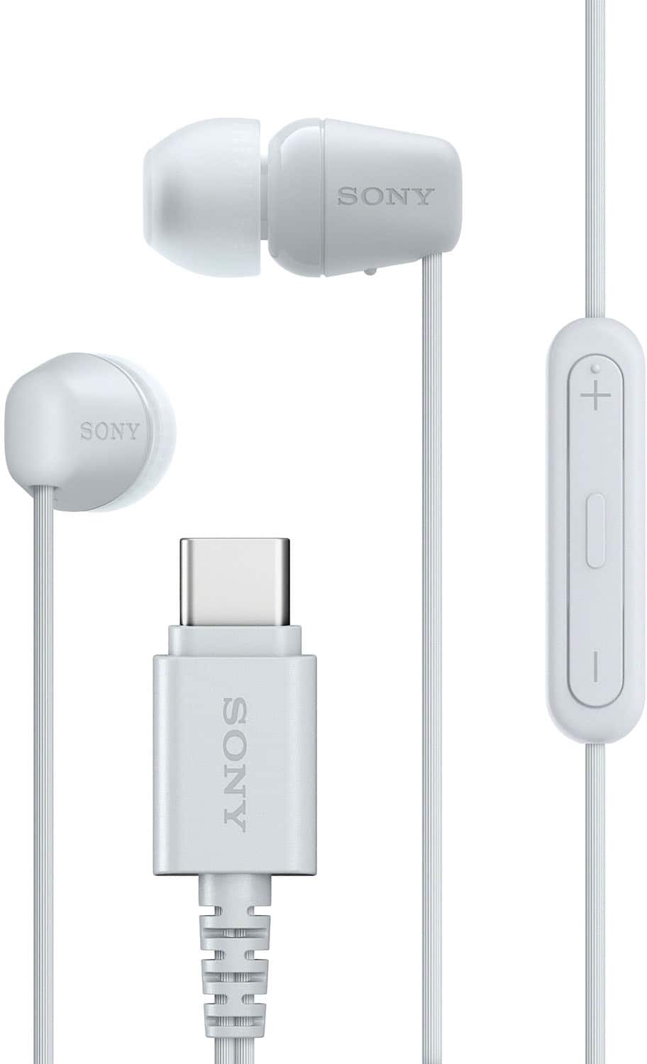 Sony - USB-C Wired In-ear Headphones - White - Front_Zoom