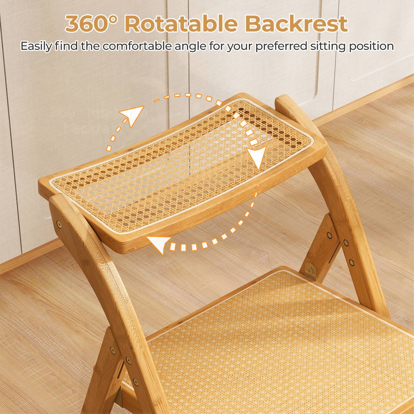 360 Rotatable Backrest: Easily find the comfortable angle for your preferred sitting position.