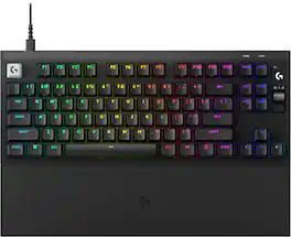 Logitech - G PRO X2 RAPID (Tenkeyless) Wired Gaming Keyboard with Magnetic Analog Switches and OLED Display - Black