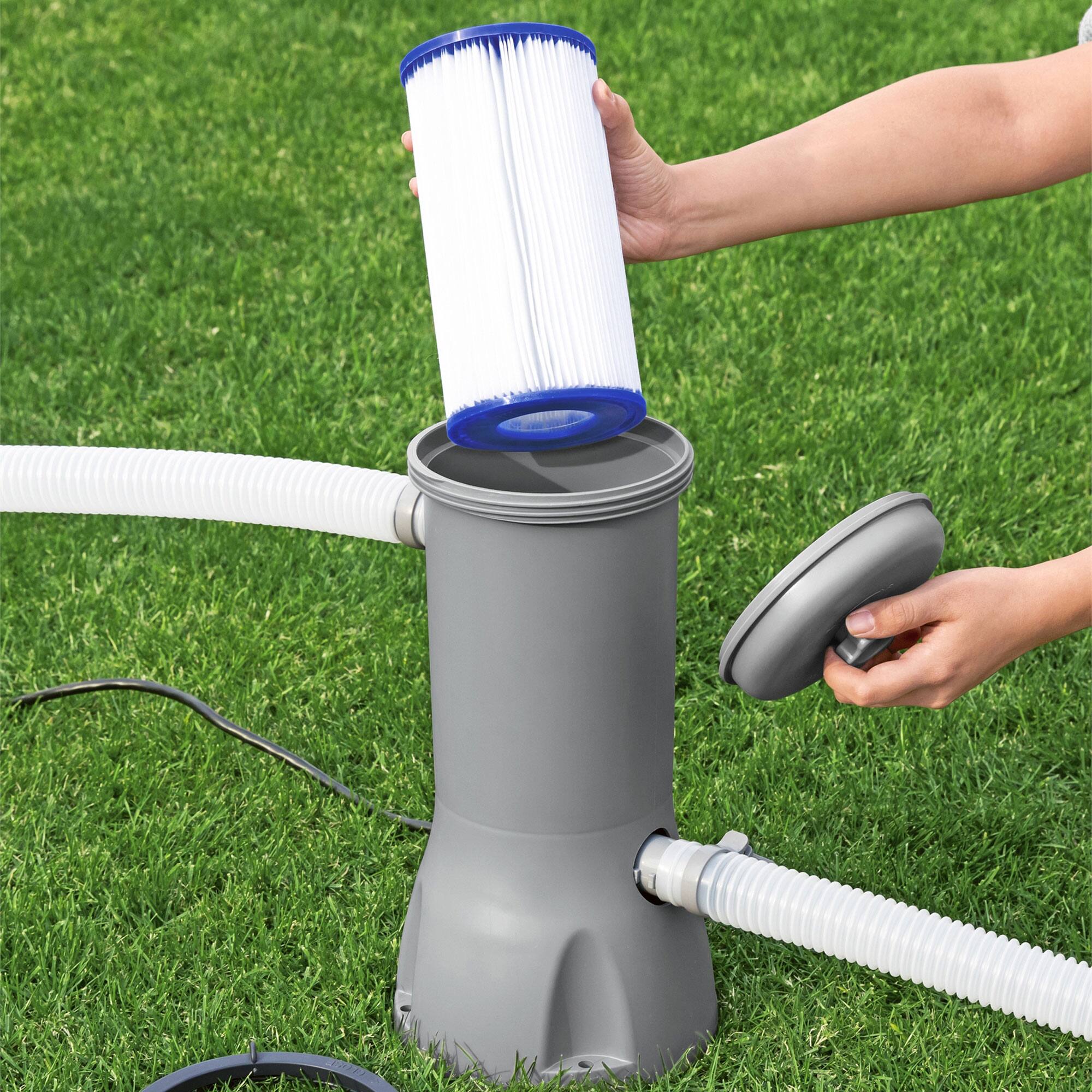 Alt View 3. Bestway - Bestway 4.2" x 8" Type III-A/C Filter Cartridge for Outdoor Pool Pump, 2 Pack.