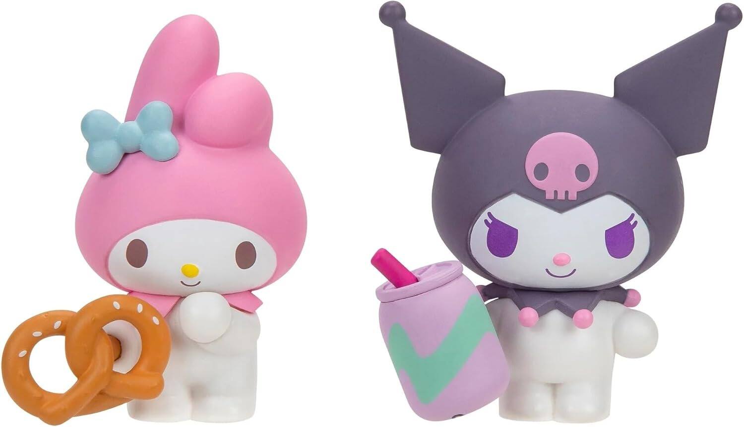 Alt View 1. Jazwares - Hello Kitty and Friends: Sweet and Salty Series 1 - Kuromi and My Melody Figure 2 Pack.