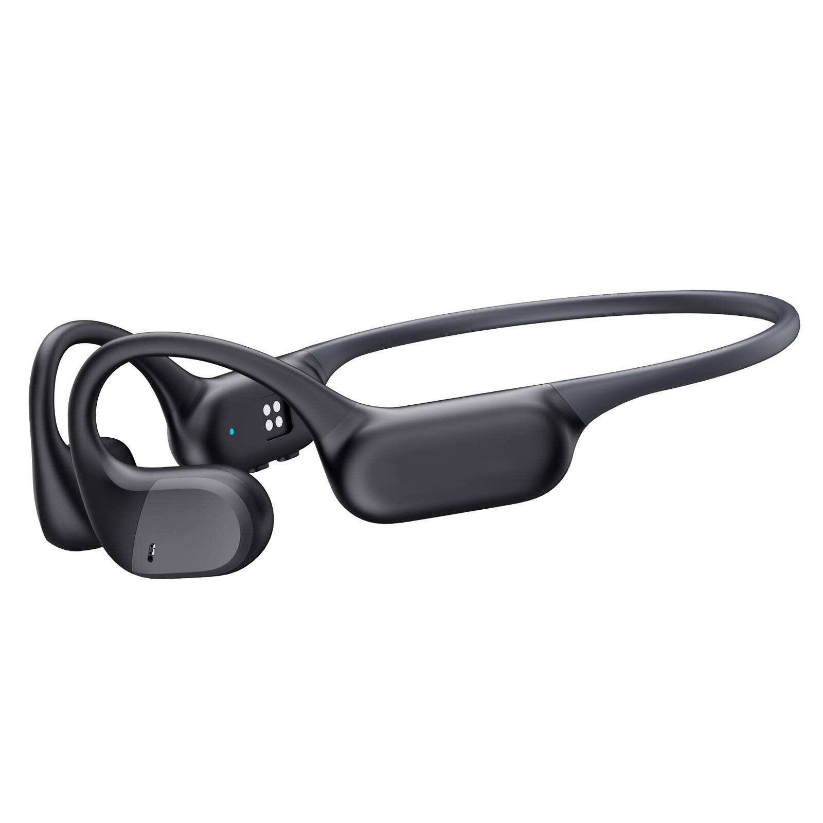 Front. PRIMEPLUS - X31 Open Ear Air Conduction Headphones Bluetooth 6.0 with 8GB MP3 Memory, IPX7 Waterproof Sports Running Headset - Black.
