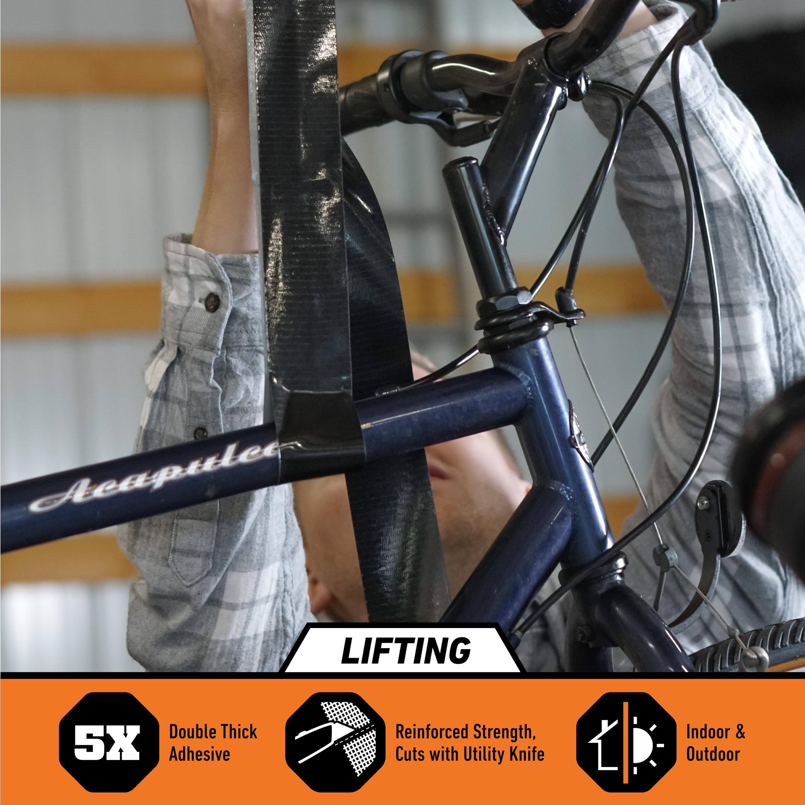 Acapulee LIFTING  
Double Thick 5X Adhesive  
Reinforced Strength, Cuts with Utility Knife  
Indoor & Outdoor