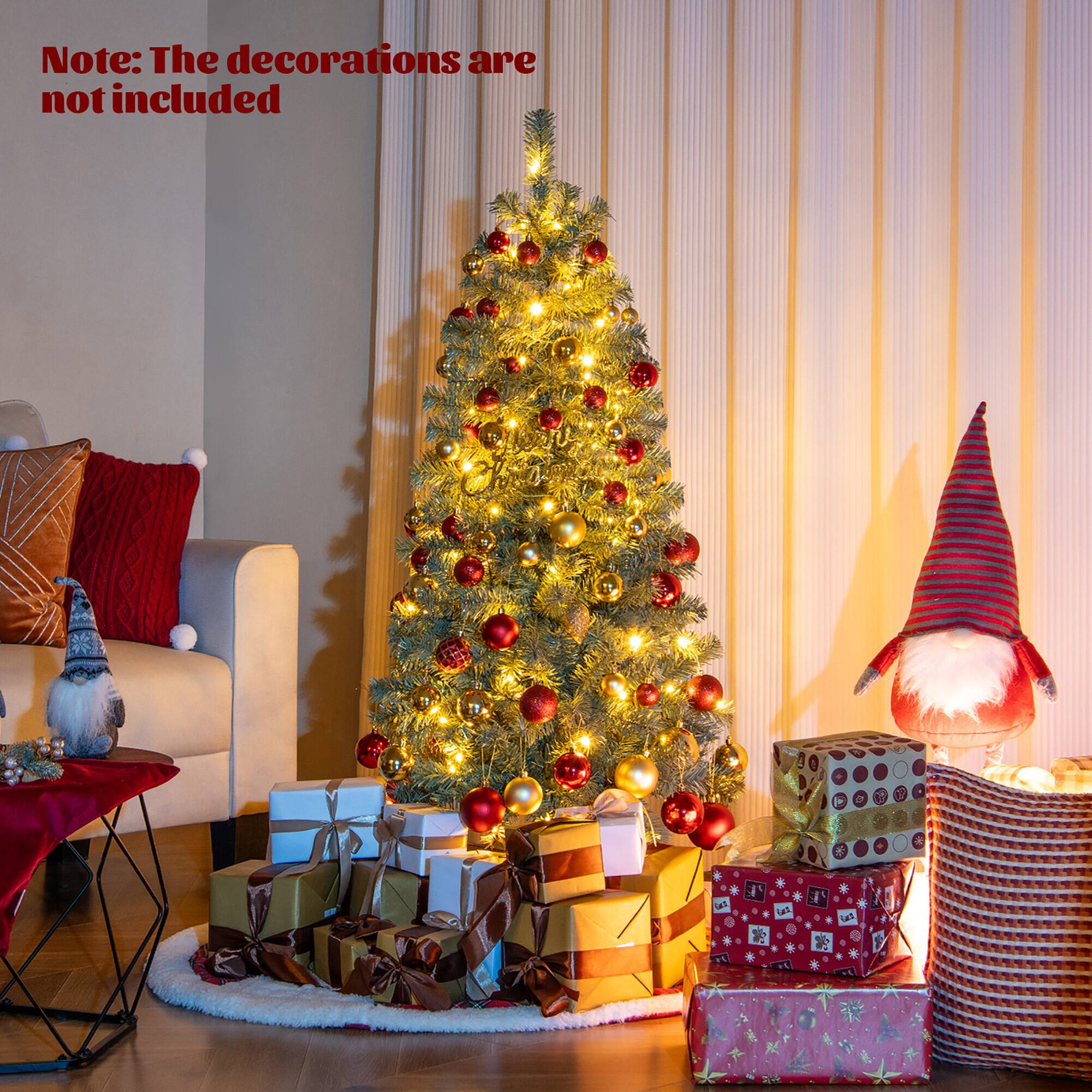 Note: The decorations are not included