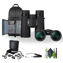 Nikon - 8x42 Monarch M7 Binoculars Bundle With Neck Strap + Backpack And More