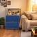 Front. Malletson - 4 Tier Modular Metal Sideboard Buffet Cabinet with Flip Up Doors and Adjustable Feet for Kitchen Dining Room - Blue.