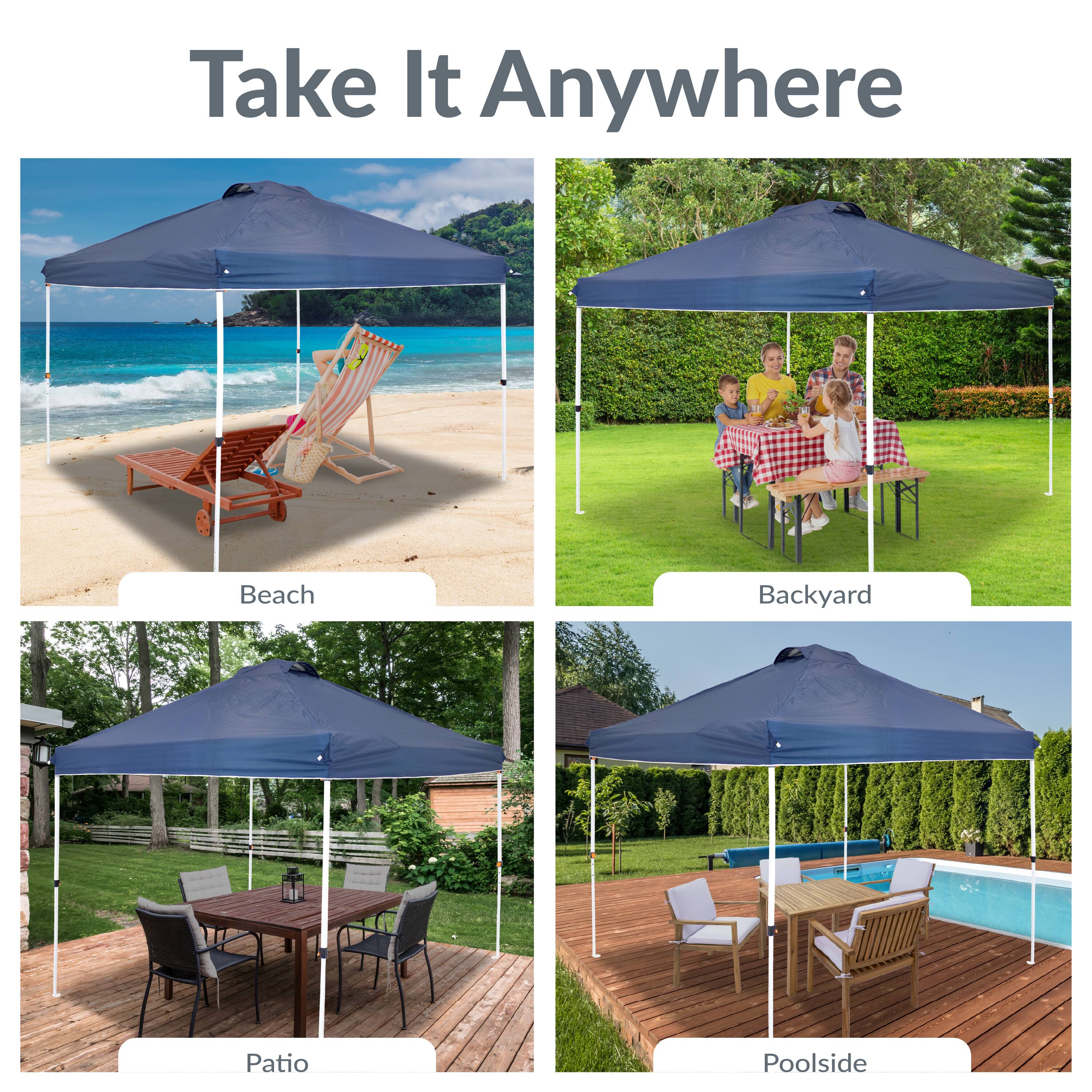 Take It Anywhere

Beach  
Backyard  
Patio  
Poolside