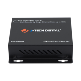 J-Tech Digital - 1080P 60Hz HDMI Extender Balun Over Ethernet For AV Over IP System - 400ft. (Transmitter) - Black