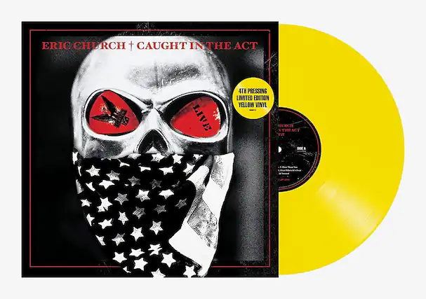 ERIC CHURCH
CAUGHT IN THE ACT
4TH PRESSING
LIMITED EDITION
YELLOW VINYL
LIVE
SIDE A
1. How 'Bout You
2. No War When It's Over
3. The Act
4. Side A
