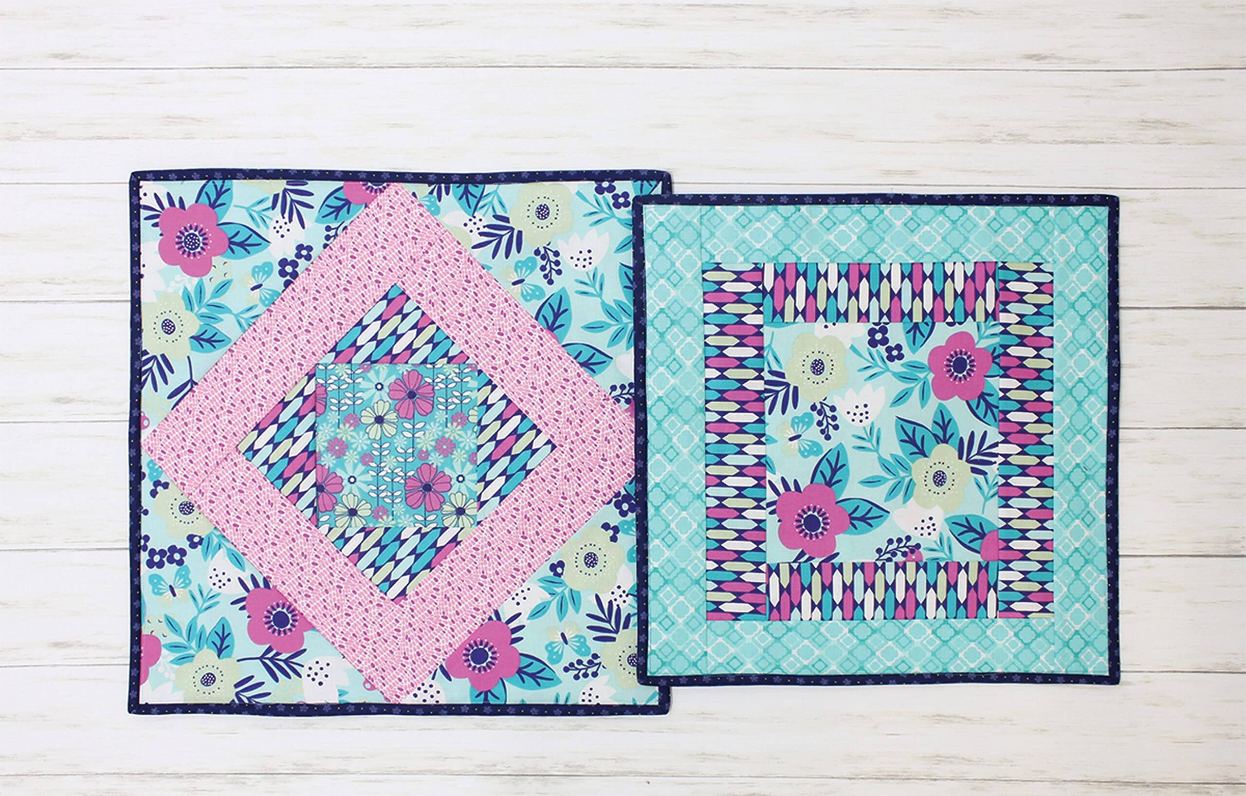 Front. AccuQuilt - June Tailor KIT Project Bag, Navy Zippity-do-Done(tm) - Multi.