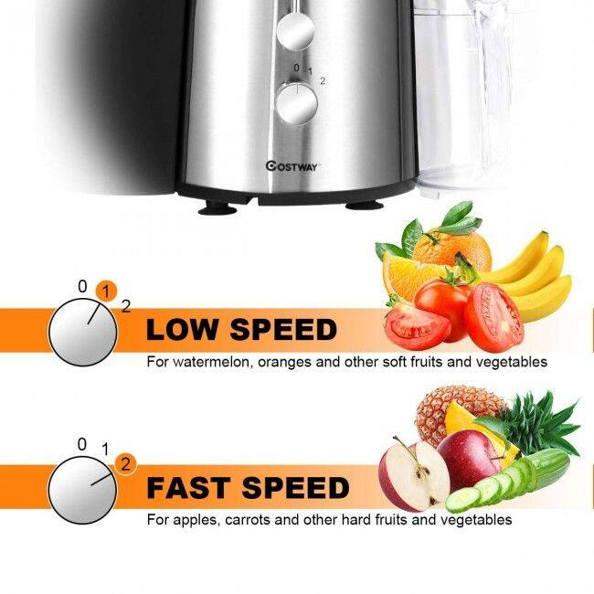 2 OSTWAY  
0 1 2  
LOW SPEED  
For watermelon, oranges and other soft fruits and vegetables  

0 1 2  
FAST SPEED  
For apples, carrots and other hard fruits and vegetables