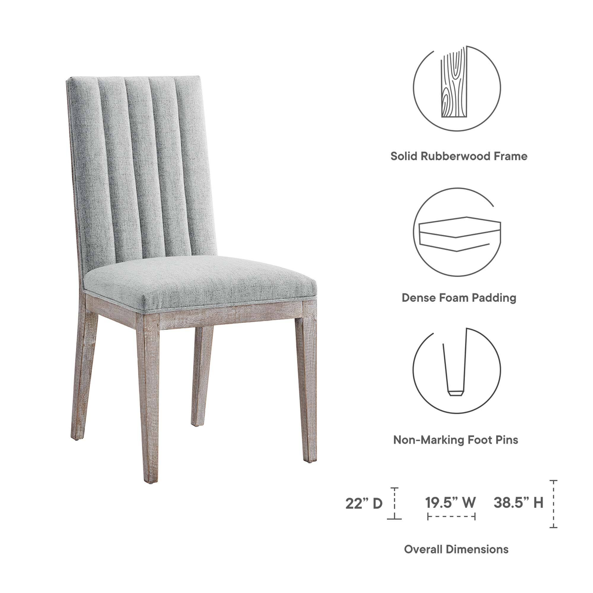 Solid Rubberwood Frame  
Dense Foam Padding  
Non-Marking Foot Pins  

Overall Dimensions:  
22" D x 19.5" W x 38.5" H
