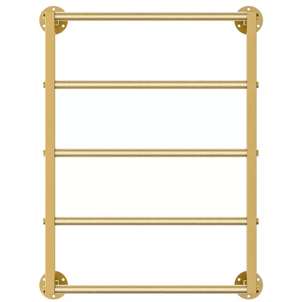 Alt View 5. HONGGE - Gold Wall Mounted Towel Rack with 5 Bars - Golden.
