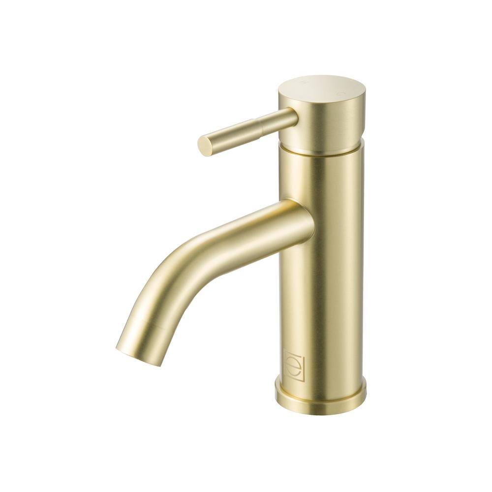 Alt View 3. Elegant Kitchen and Bath - Victor Single Hole Single Handle Bathroom Faucet in Brushed Gold - Brushed Gold.