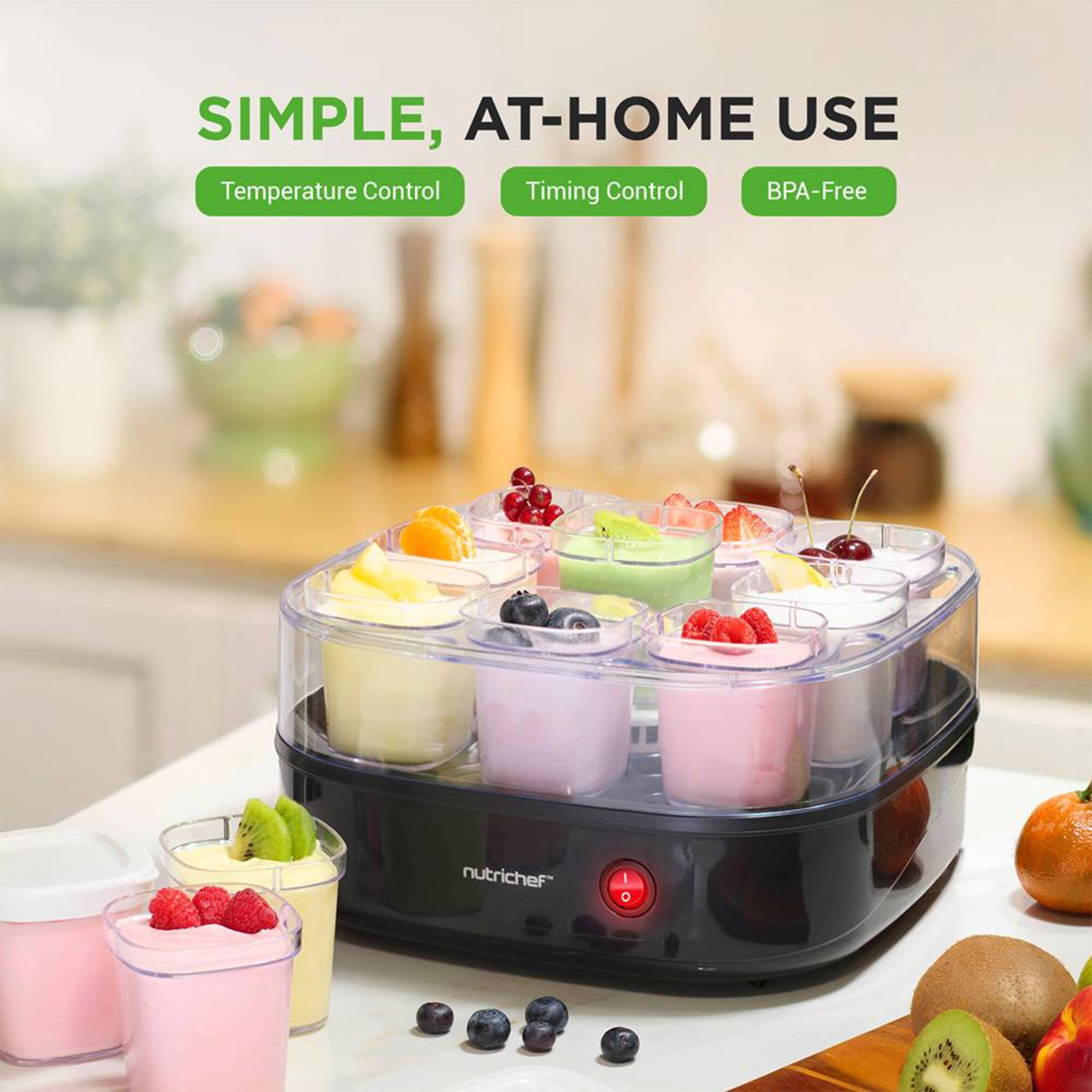 SIMPLE, AT-HOME USE  
Temperature Control  
Timing Control  
BPA-Free