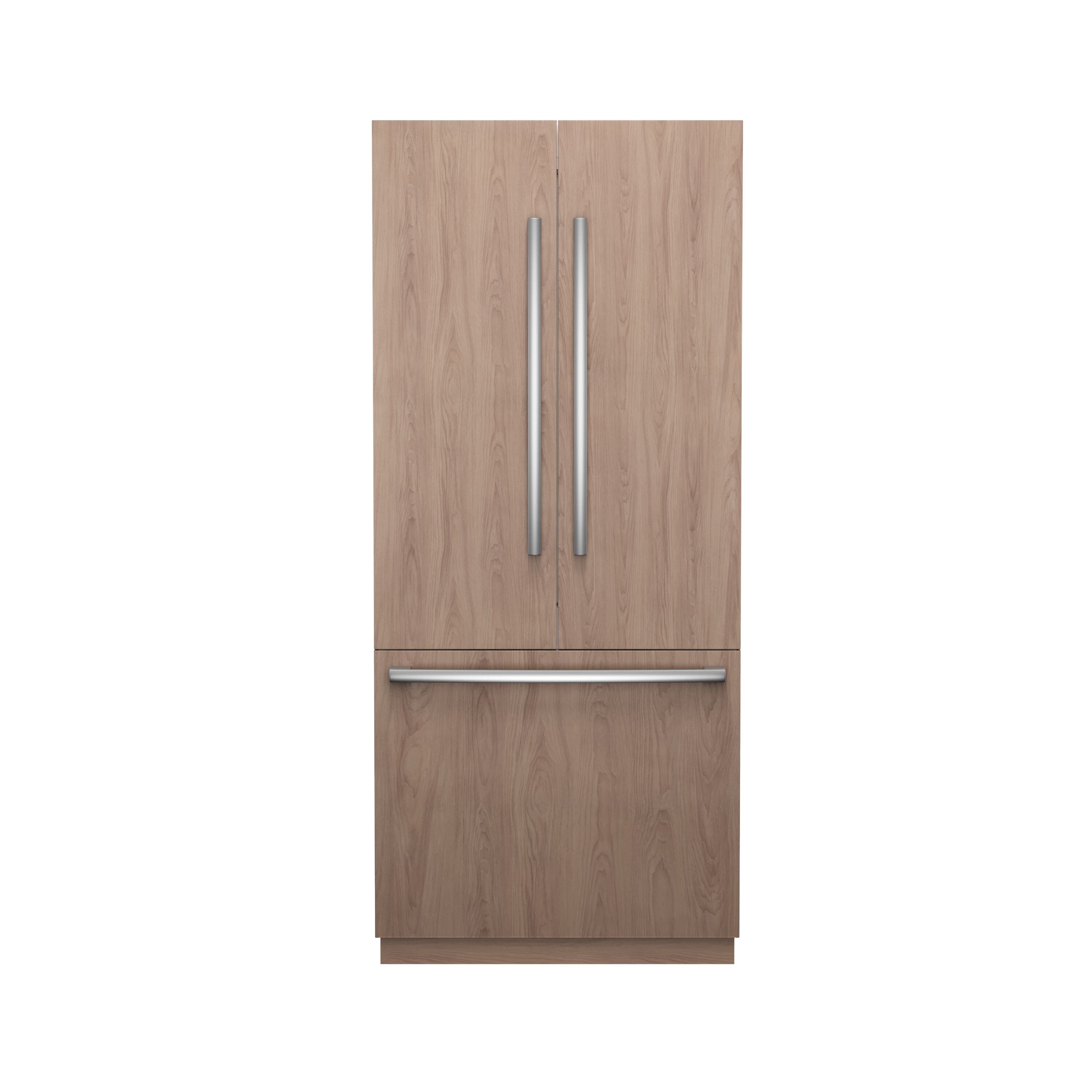 Front. Bosch - Benchmark Series 20.1 Cu. Ft. French Door Counter-Depth Smart Refrigerator - Custom Panel Ready.