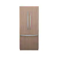 Bosch - Benchmark Series 20.1 Cu. Ft. French Door Counter-Depth Smart Refrigerator - Custom Panel Ready - Front_Zoom
