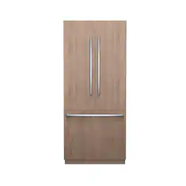 Bosch - Benchmark Series 20.1 Cu. Ft. French Door Counter-Depth Smart Refrigerator - Custom Panel Ready