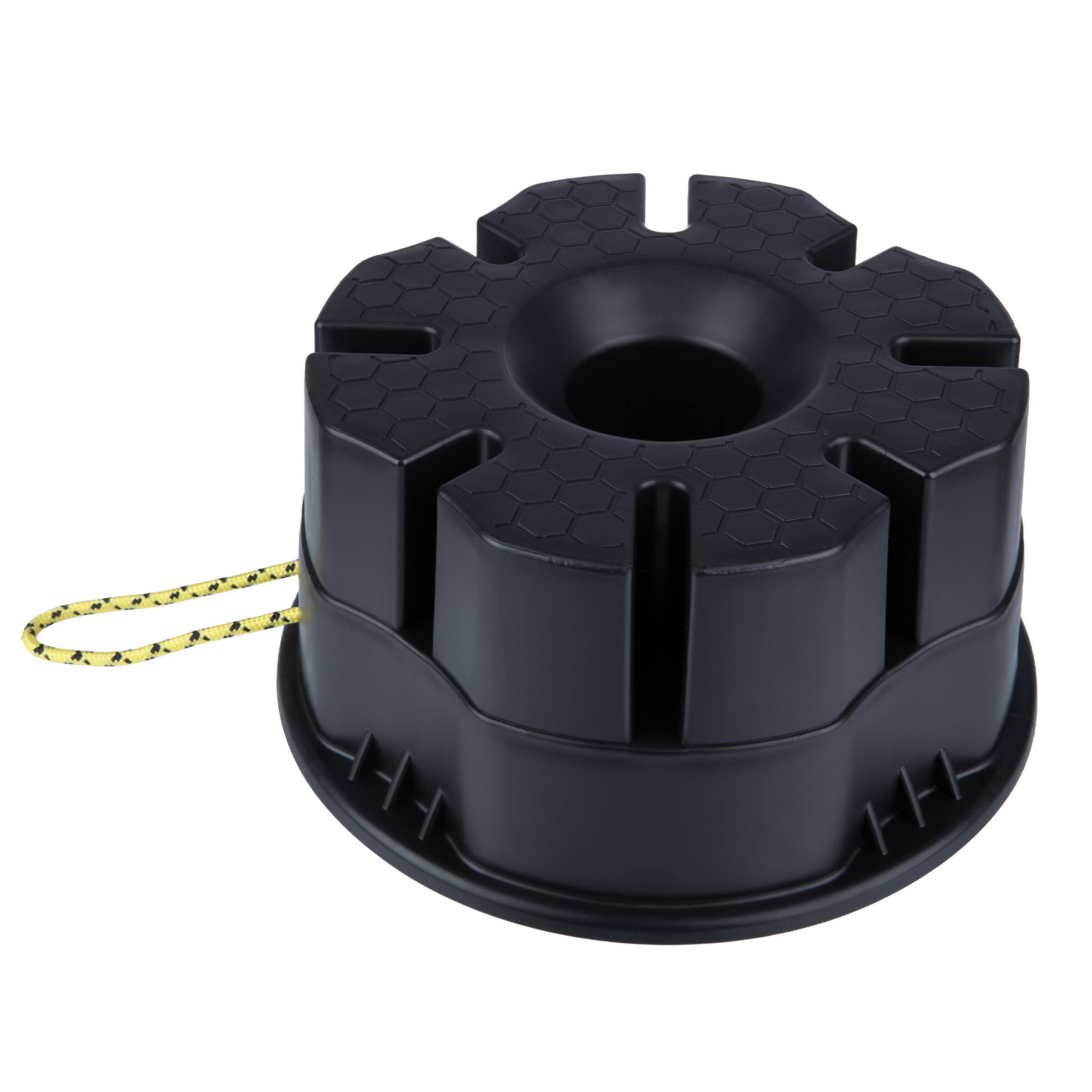 Front. Stalwart - Heavy Duty Trailer Jack Block 15,000lb Static Loading or 25,000lb GVW Capacity RV Leveling Blocks with Round Jack Stand.