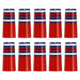Unique Bargains - Golf Iron Ferrules, Golf Club Ferrules Fits 0.35In Tapered Steel Shafts, 10pcs - Fits Golfing Club Repair/Replacement - Blue, White, Red
