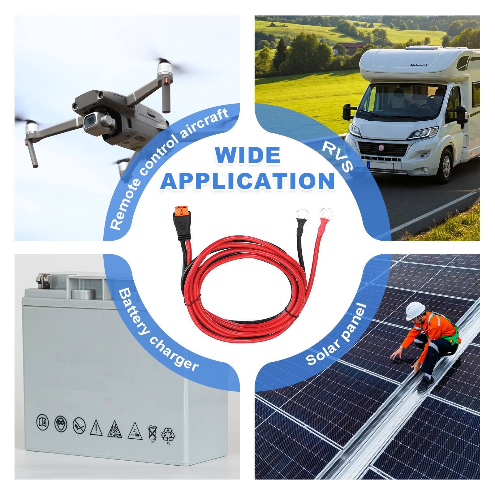 CCd aircraft control WIDE RVS APPLICATION Remote Battery panel charger Solar
