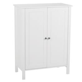 Winado - Wooden Storage Floor Cabinet Freestanding Cabinet with 3 Shelves Rack Organizer for Bathroom Kitchen Pantry - White