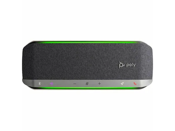 Front. Plantronics - Poly Sync 40 Speakerphone - USB-A/USB-C & Bluetooth - Works with Teams, Zoom - Silver.