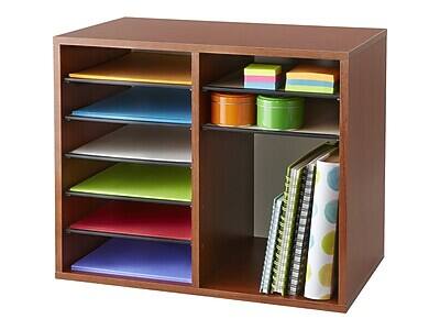 Alt View 2. Safco - Safco Literature Wood File Organizer, Cherry (9420CY) - Cherry.