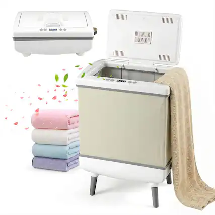 Front. Costway - Costway 35L Large Blanket Warmer with Heating & Drying Modes, 24H Timer, Delay, Child Lock - Beige.